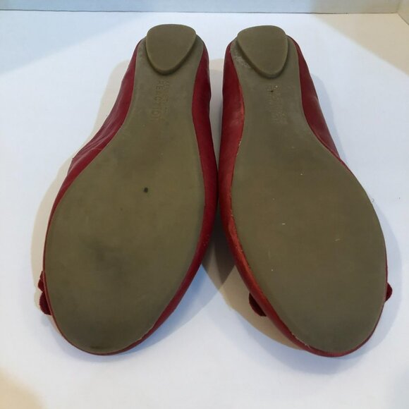 Kenneth Cole Reaction Womens Size 8.5 M Red Leather Slip On Ballet Flats Shoes - Picture 10 of 11